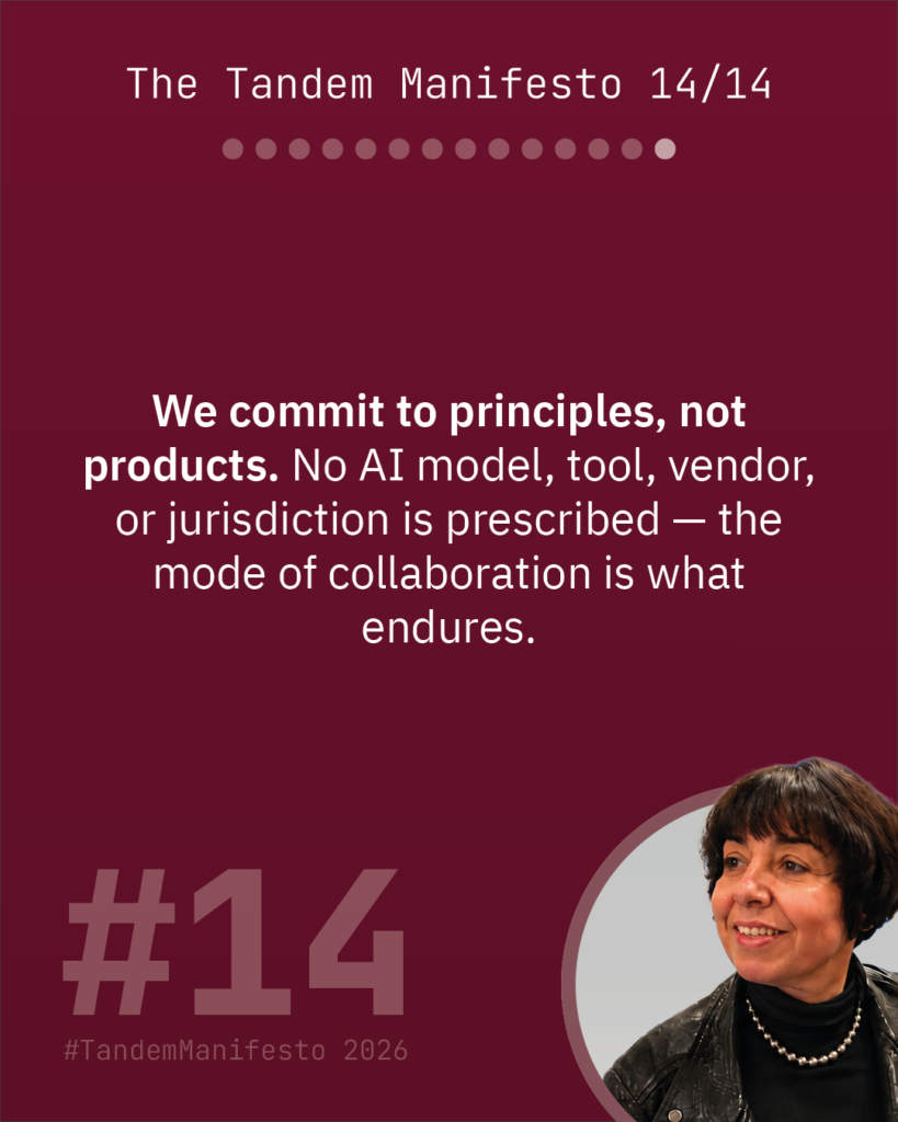 14 card "the tandem manifesto"